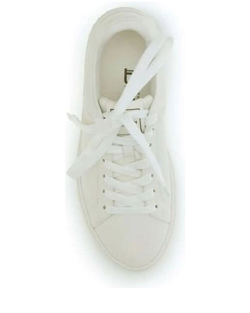 Balmain White Calf Leather Bos Taurus Low Top Sneakers Sneakers