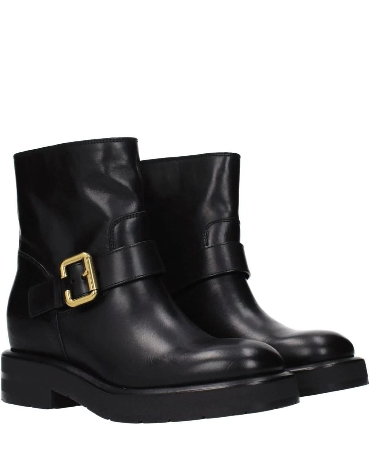 Chloé Black Leather Ankle Boots Boots