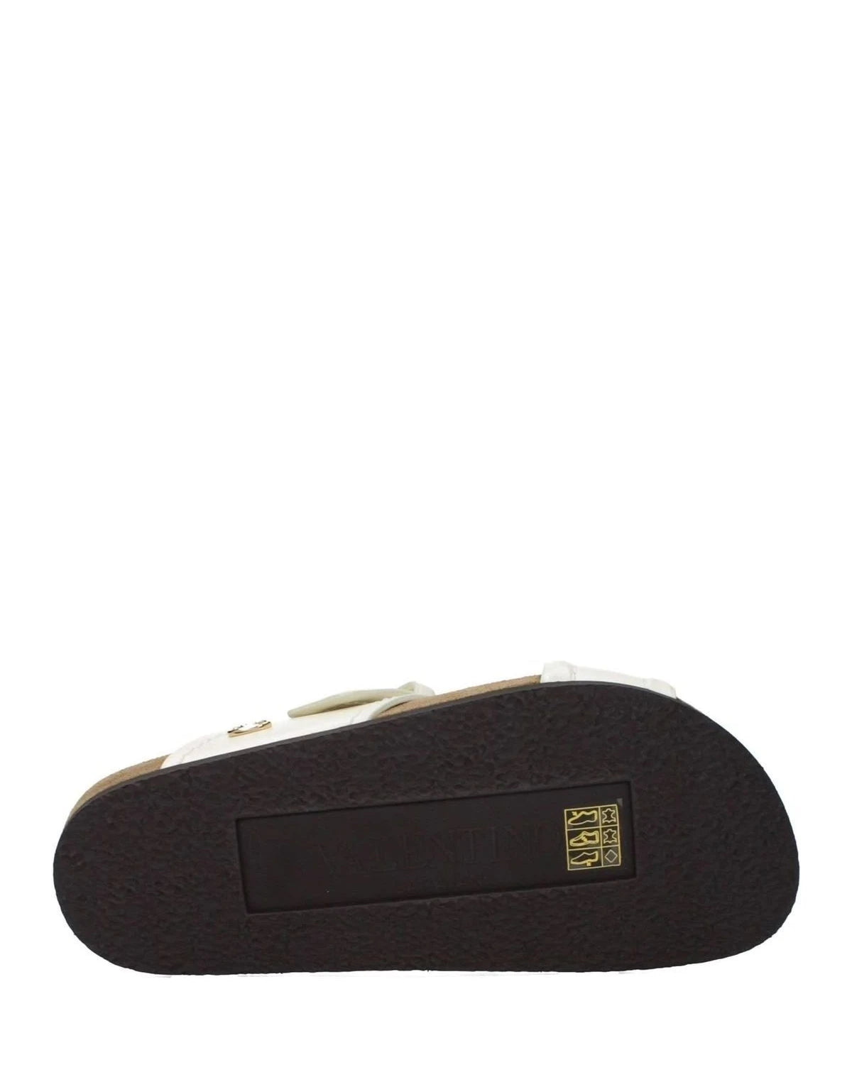 Valentino Garavani Beige Leather Slippers Flats
