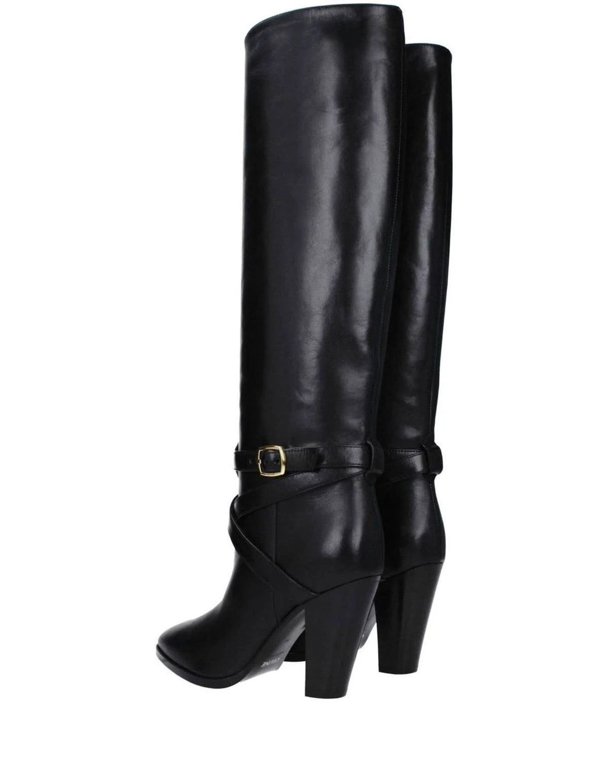 Celine Black Leather High Heel Boots Boots