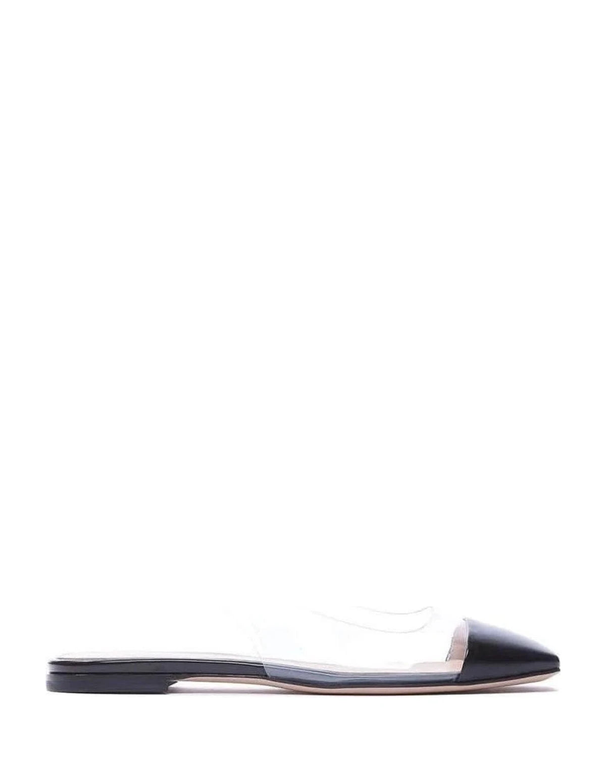 Gianvito Rossi Black Plexiglass Ballet Flats Flats