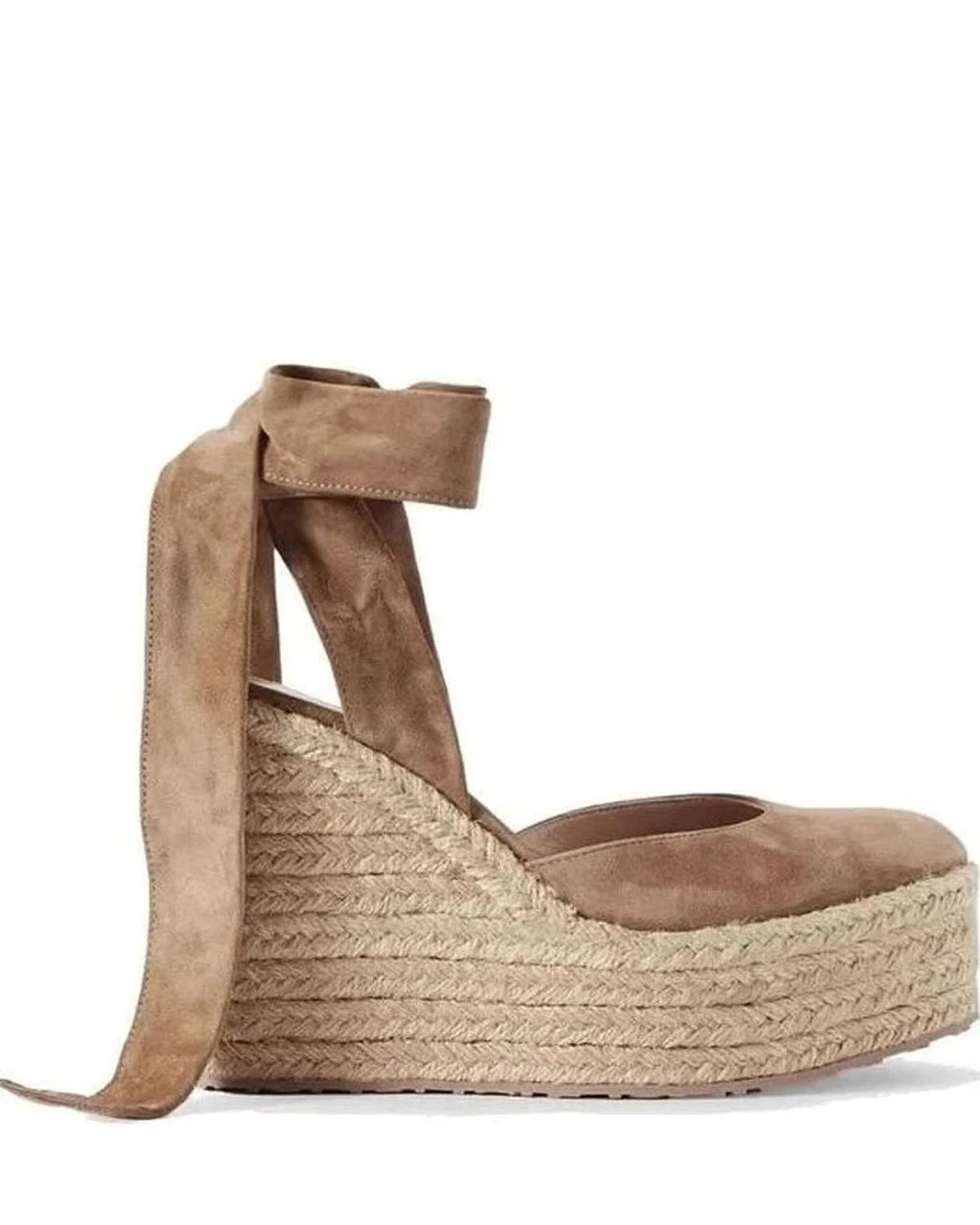 Gianvito Rossi Beige Calfskin Wedge Sandals Sandals