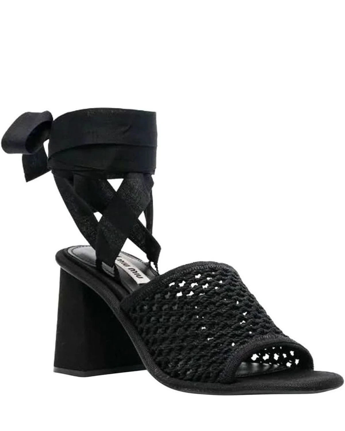 Miu Miu Black Strap Sandals Heels