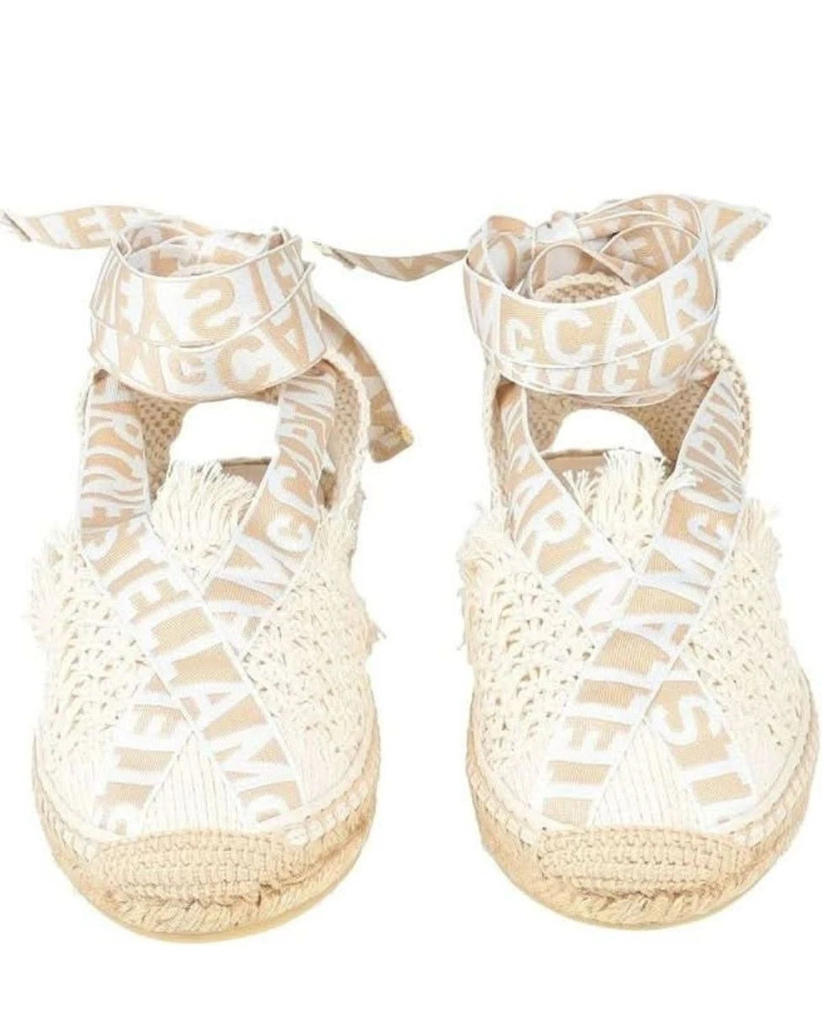Stella Mccartney Beige Canvas Espadrilles Sandals