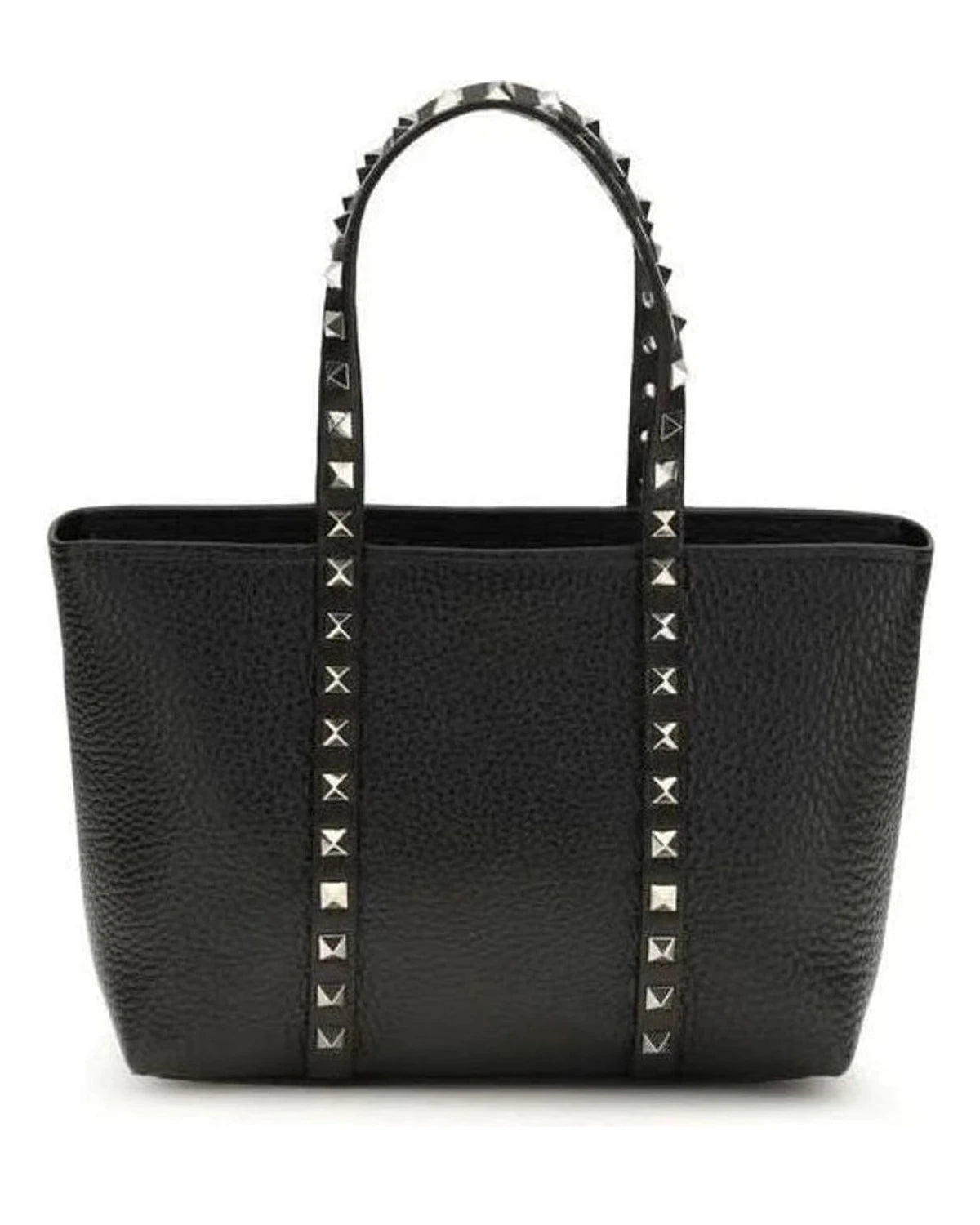 Valentino Garavani Black Calf Leather Bos Taurus Shoulder Bag Shoulder Bags