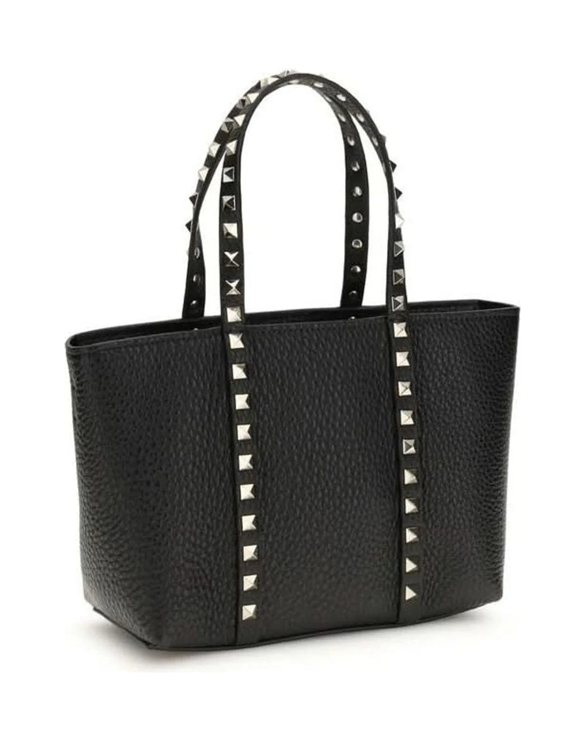 Valentino Garavani Black Calf Leather Bos Taurus Shoulder Bag Shoulder Bags