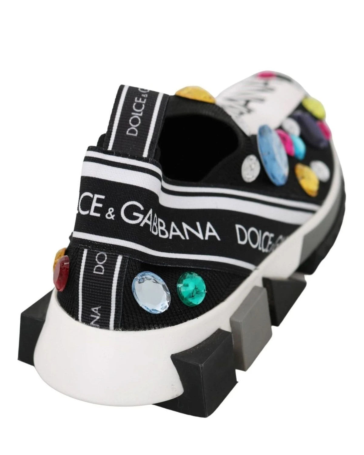 Dolce & Gabbana Multicolor Crystal Sneakers Shoes Sneakers