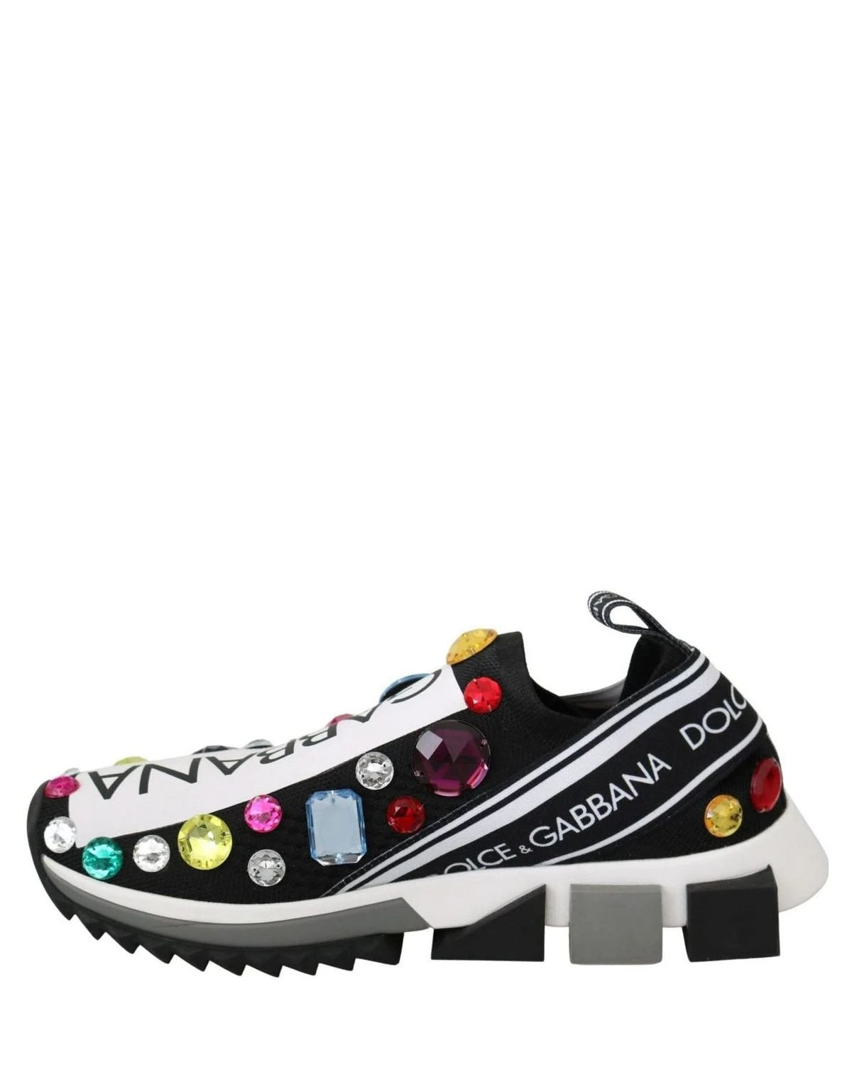 Dolce & Gabbana Multicolor Crystal Sneakers Shoes Sneakers