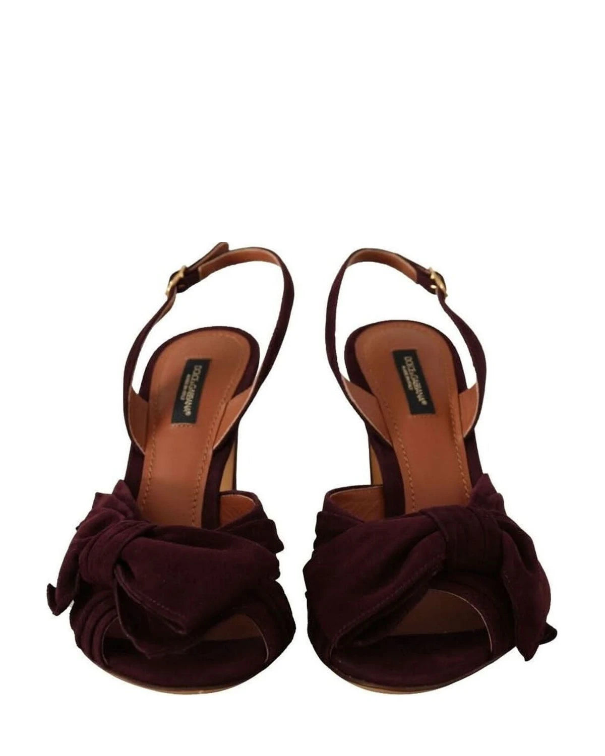 Dolce & Gabbana Purple Suede Dark Ankle Strap Sandals Shoes Heels