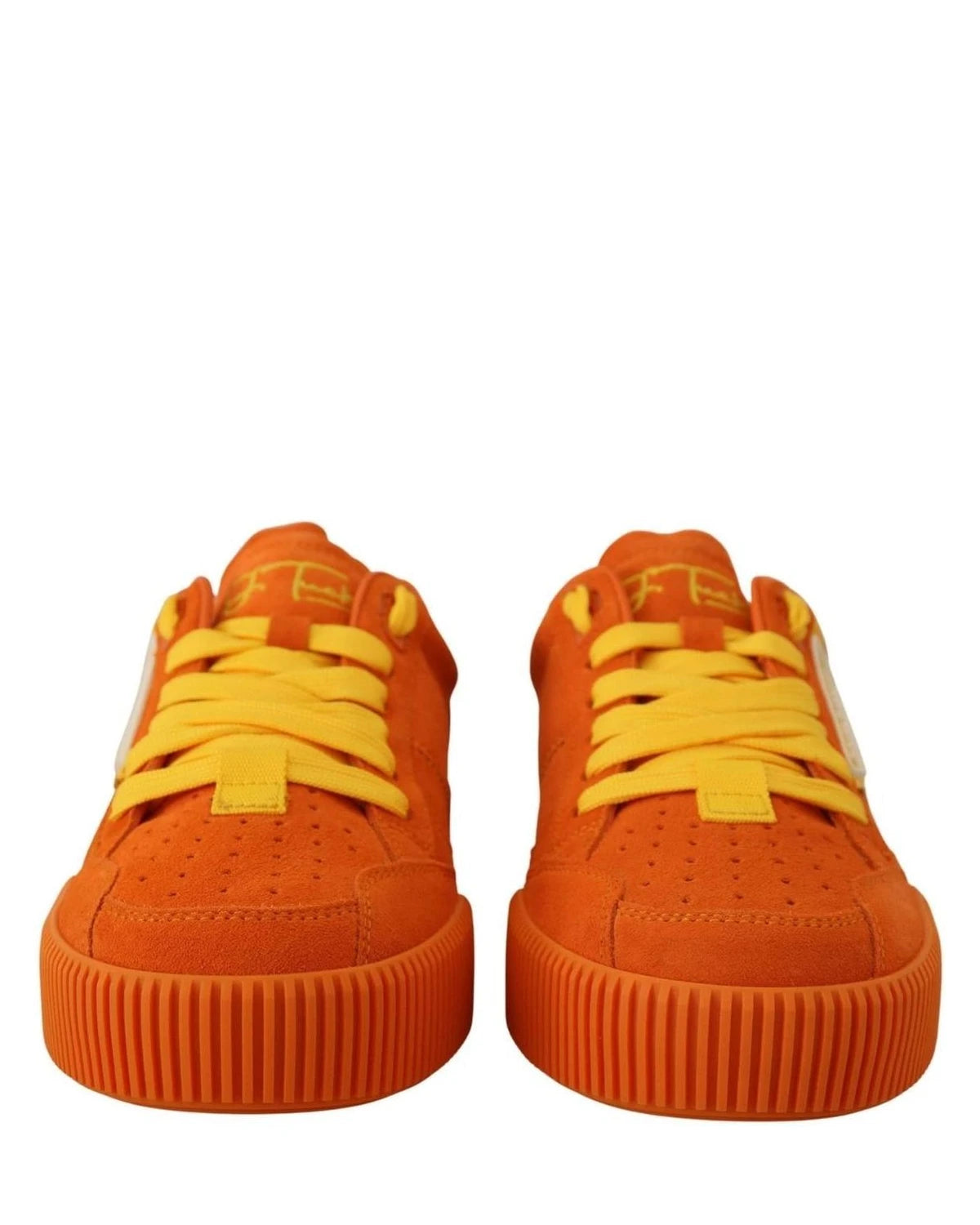Dolce & Gabbana Orange Leather Pj Tucker Sneakers Sneakers
