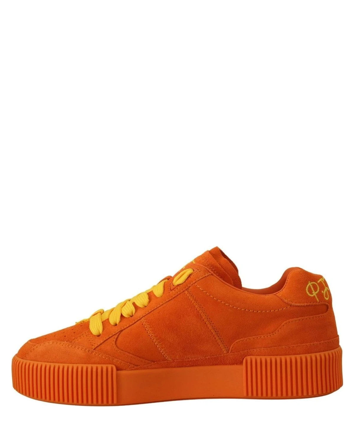 Dolce & Gabbana Orange Leather Pj Tucker Sneakers Sneakers