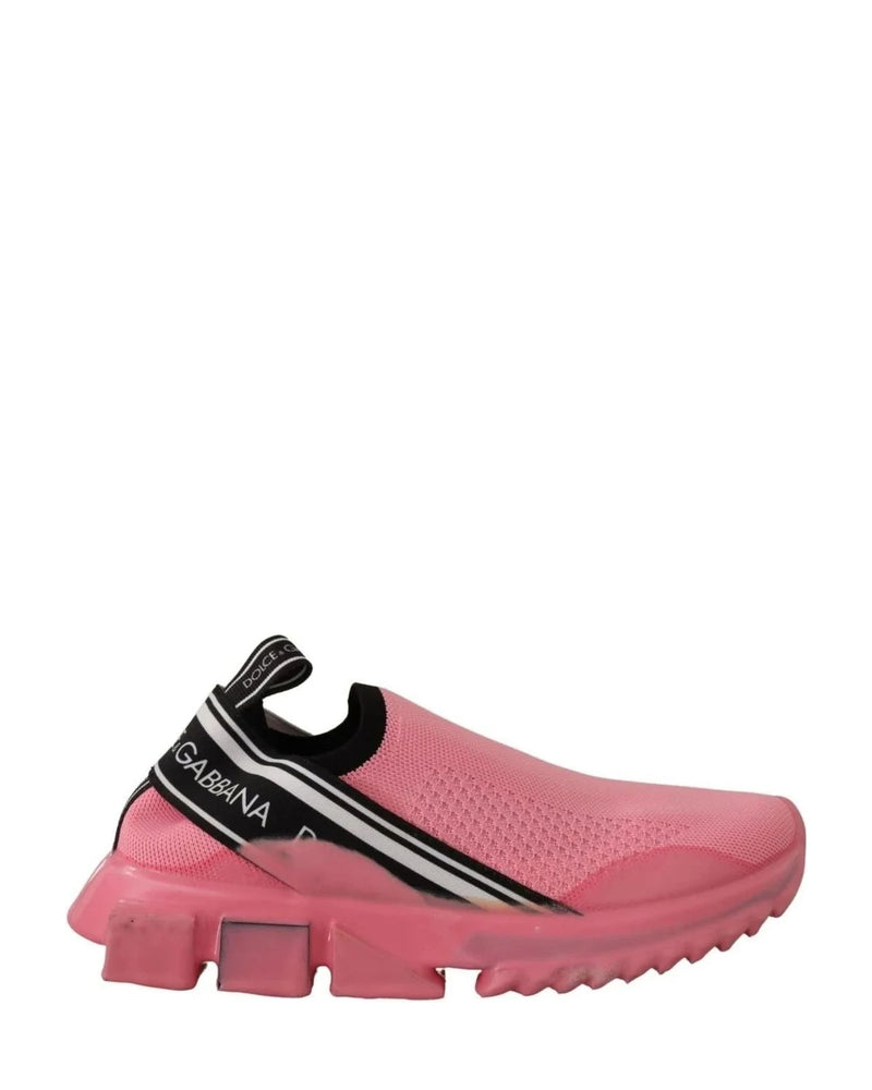 Dolce & Gabbana Pink Low Top Slip On Casual Sorrento Sneakers Sneakers
