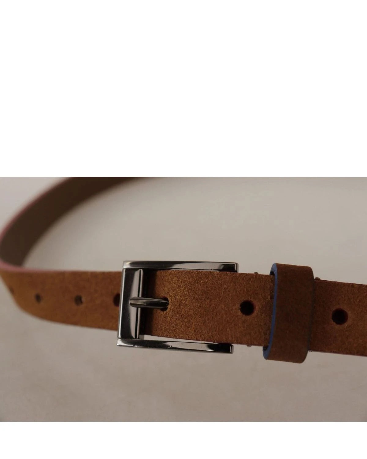 Dolce & Gabbana Brown Logo Engraved Metal Waist Buckle Belt Belts