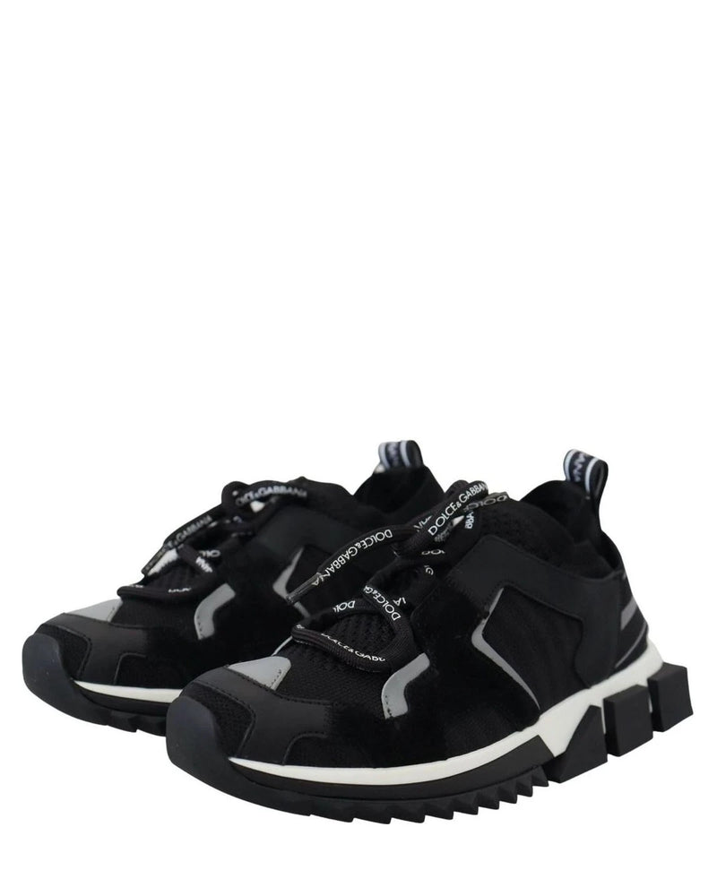 Dolce & Gabbana Black Mesh Sorrento Trekking Sneakers Sneakers