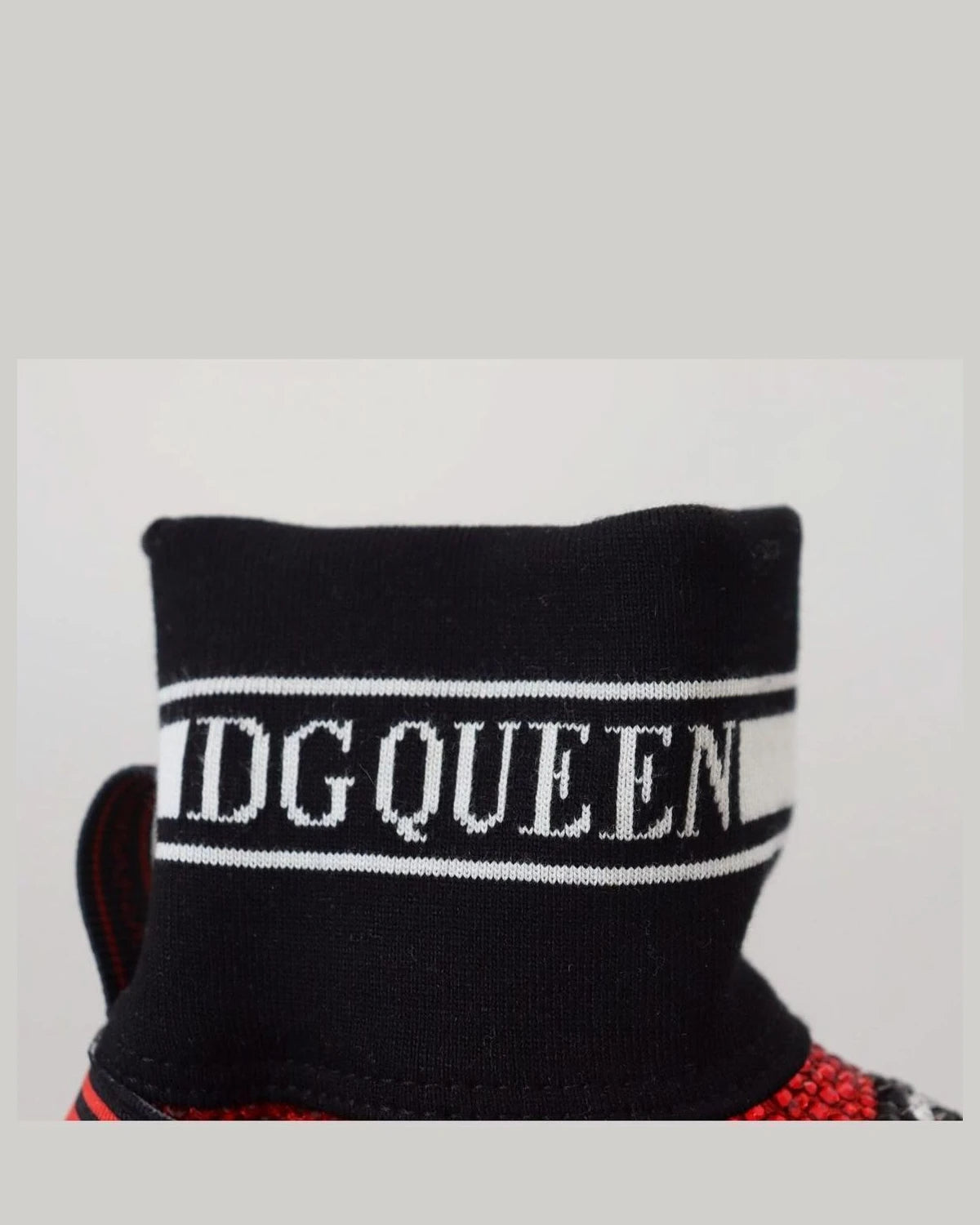 Dolce & Gabbana Red Bling Sorrento Sneakers Socks Shoes Sneakers