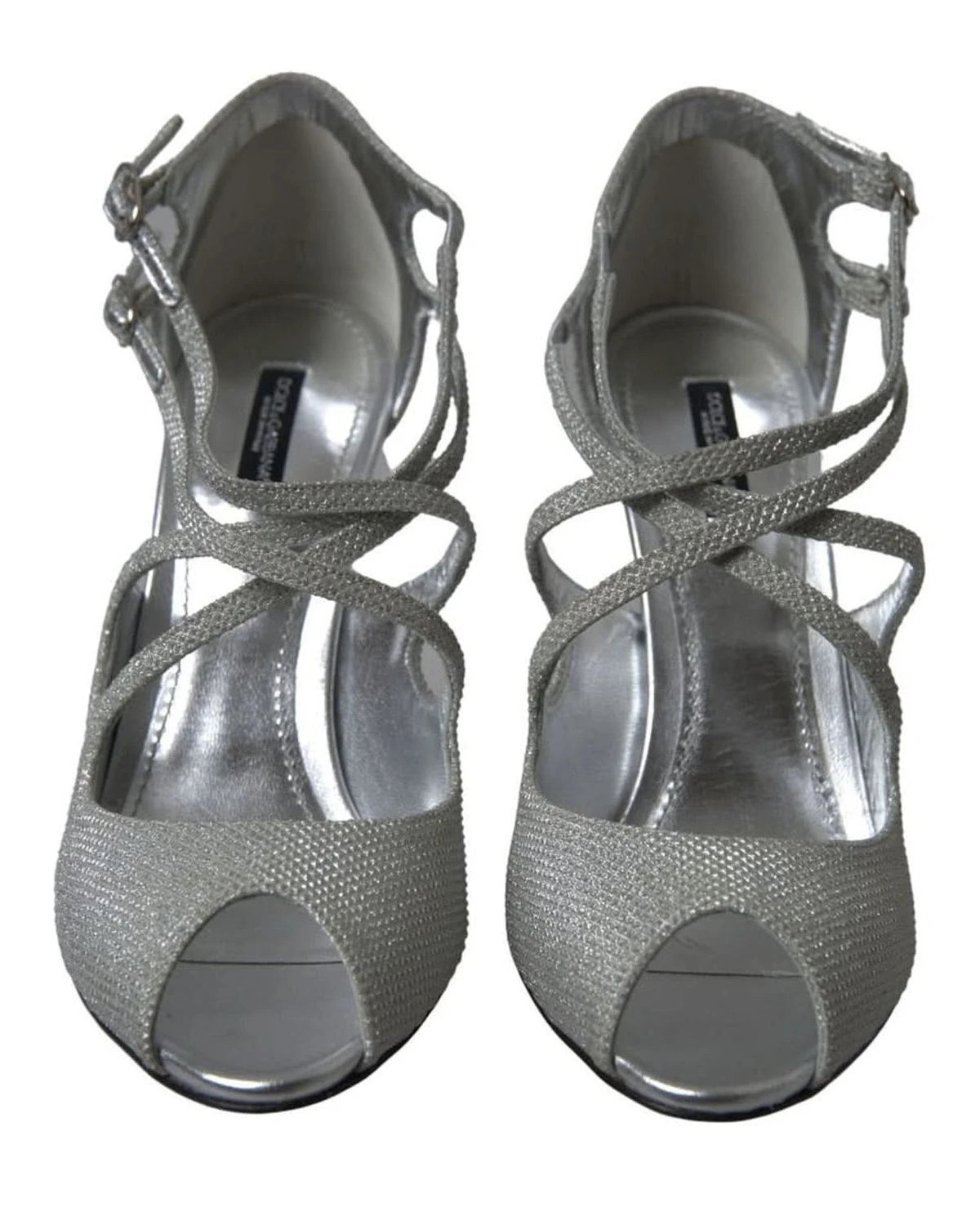 Dolce & Gabbana Silver Shimmers Heel Heels