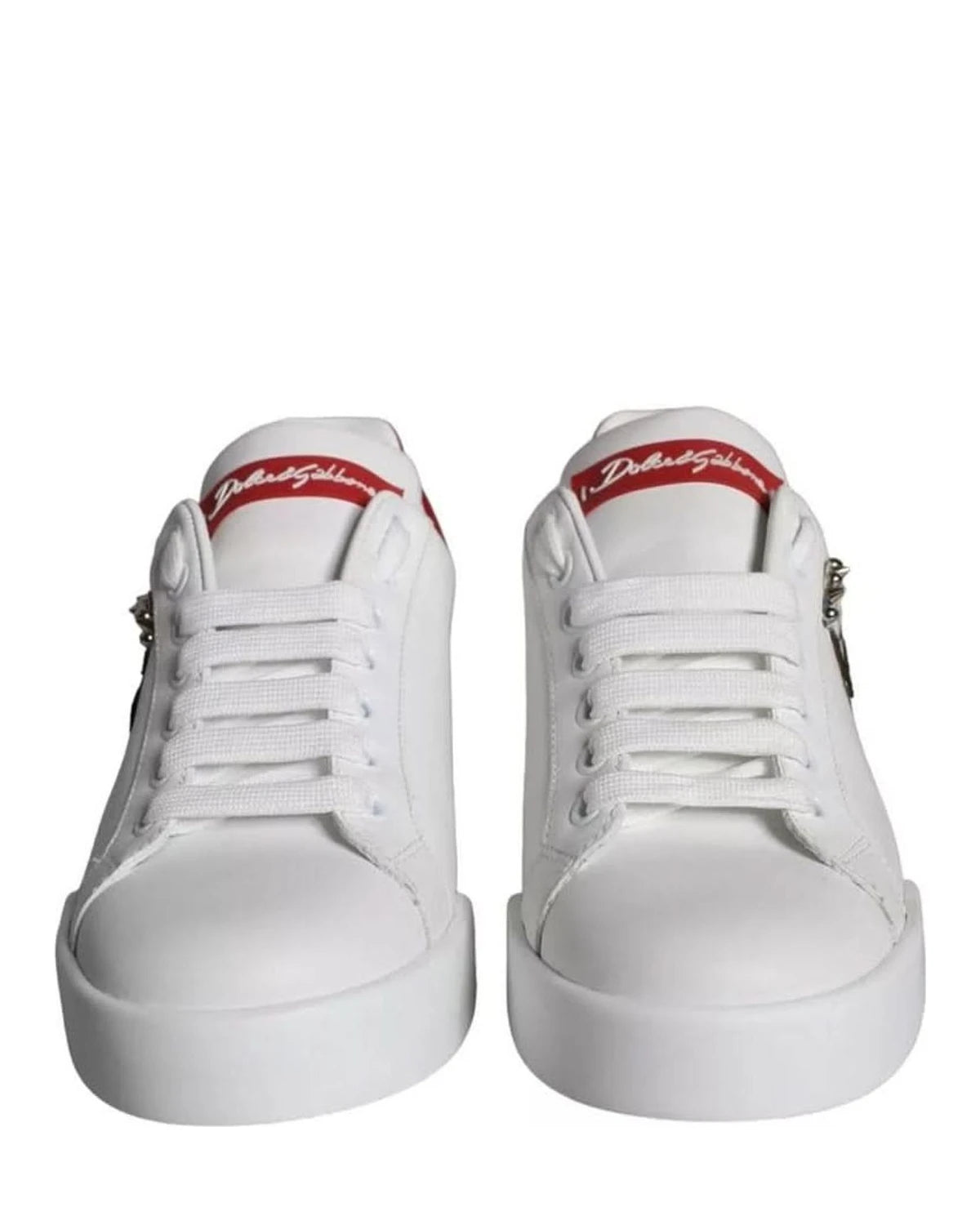 Dolce & Gabbana White Patch Calfskin Nappa Portofino Sneakers Sneakers