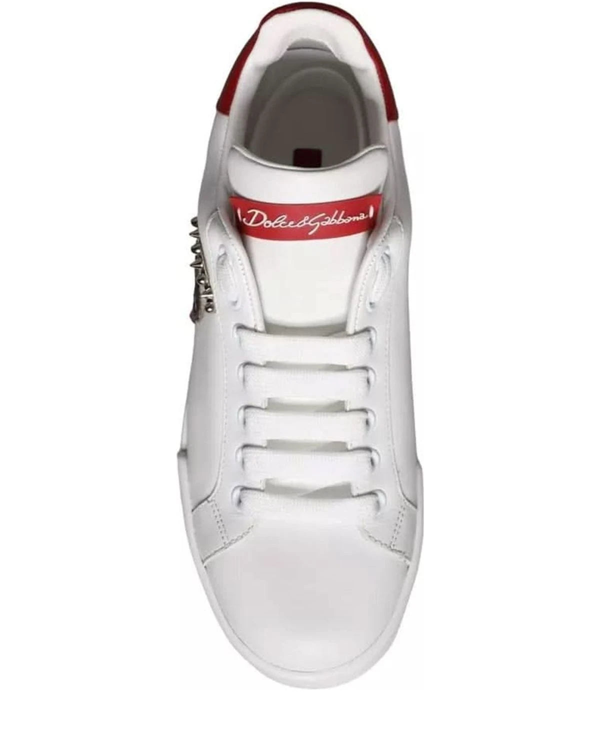 Dolce & Gabbana White Patch Calfskin Nappa Portofino Sneakers Sneakers