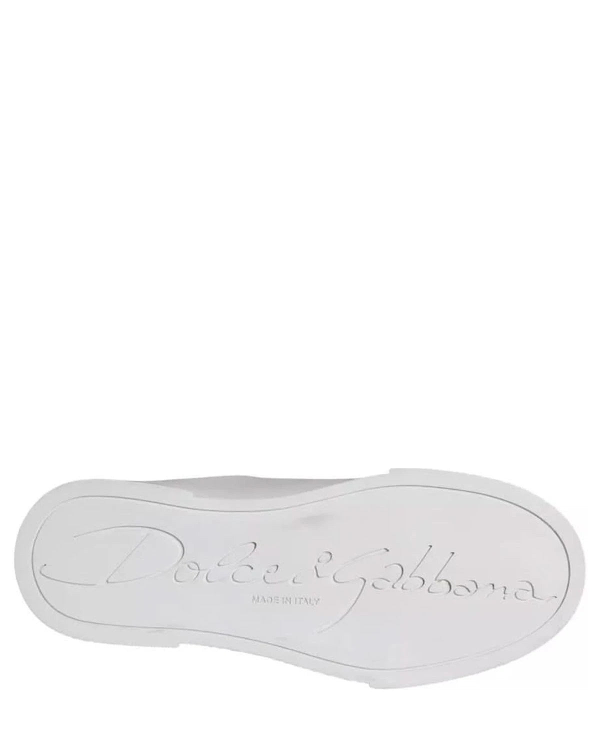 Dolce & Gabbana White Patch Calfskin Nappa Portofino Sneakers Sneakers