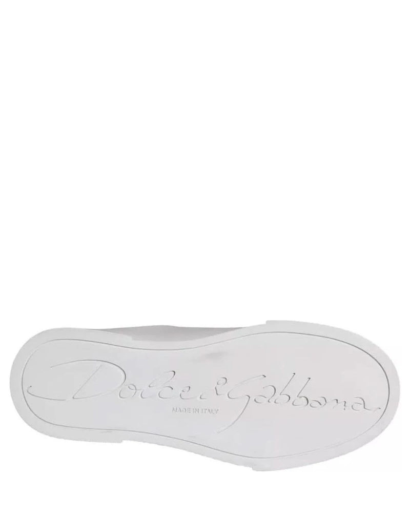 Dolce & Gabbana White Patch Calfskin Nappa Portofino Sneakers Sneakers