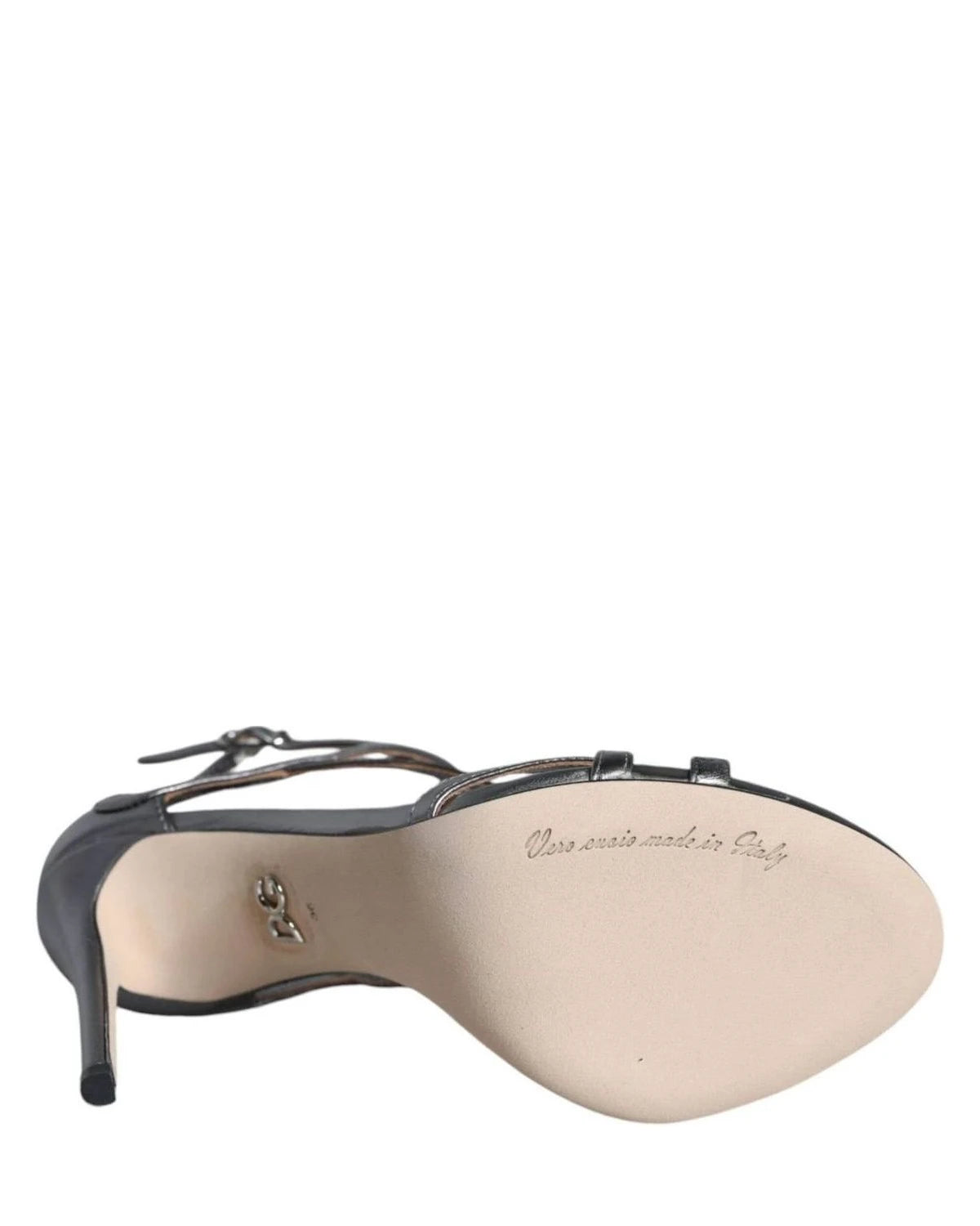 Dolce & Gabbana Silver Leather Keira Heels Heels