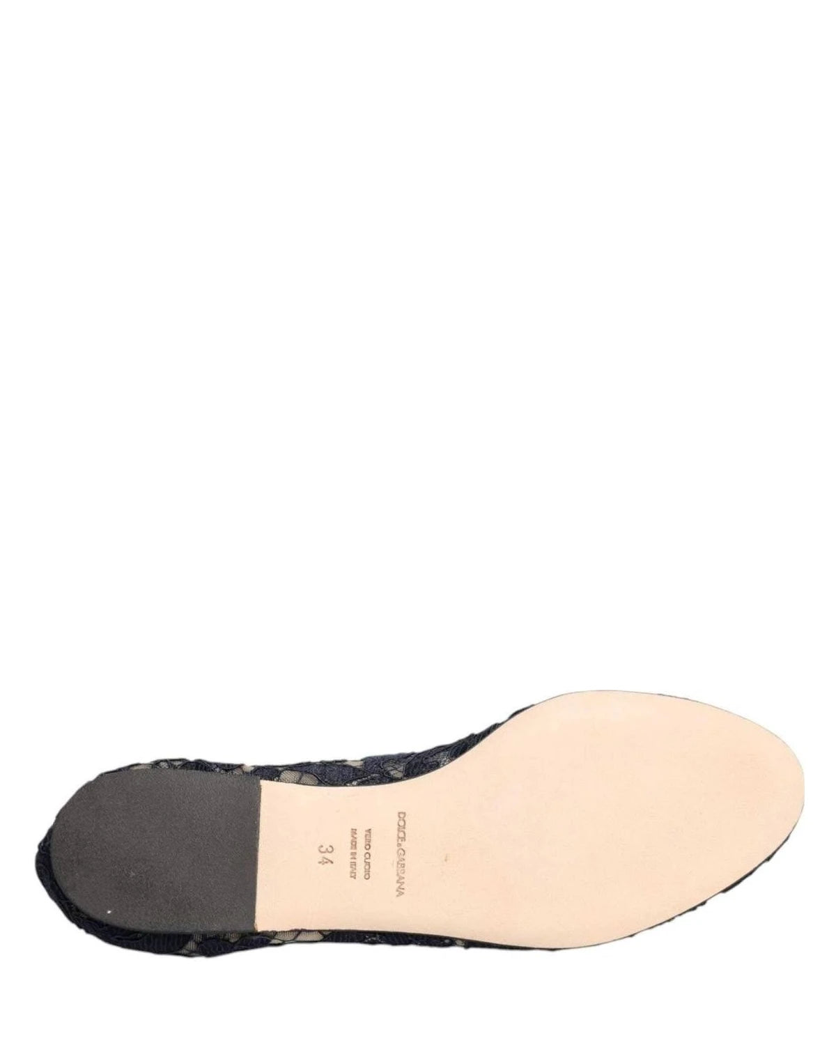 Dolce & Gabbana Blue Lace Taormina Crystals Flats Shoes Flats