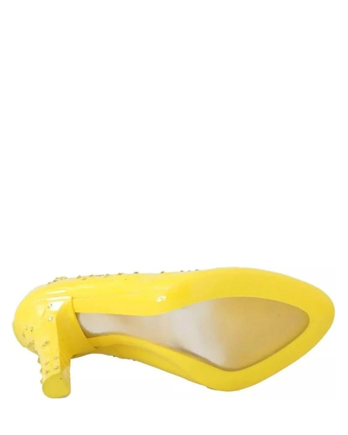 Dolce & Gabbana Yellow Crystal Heels Cinderella Shoes Heels