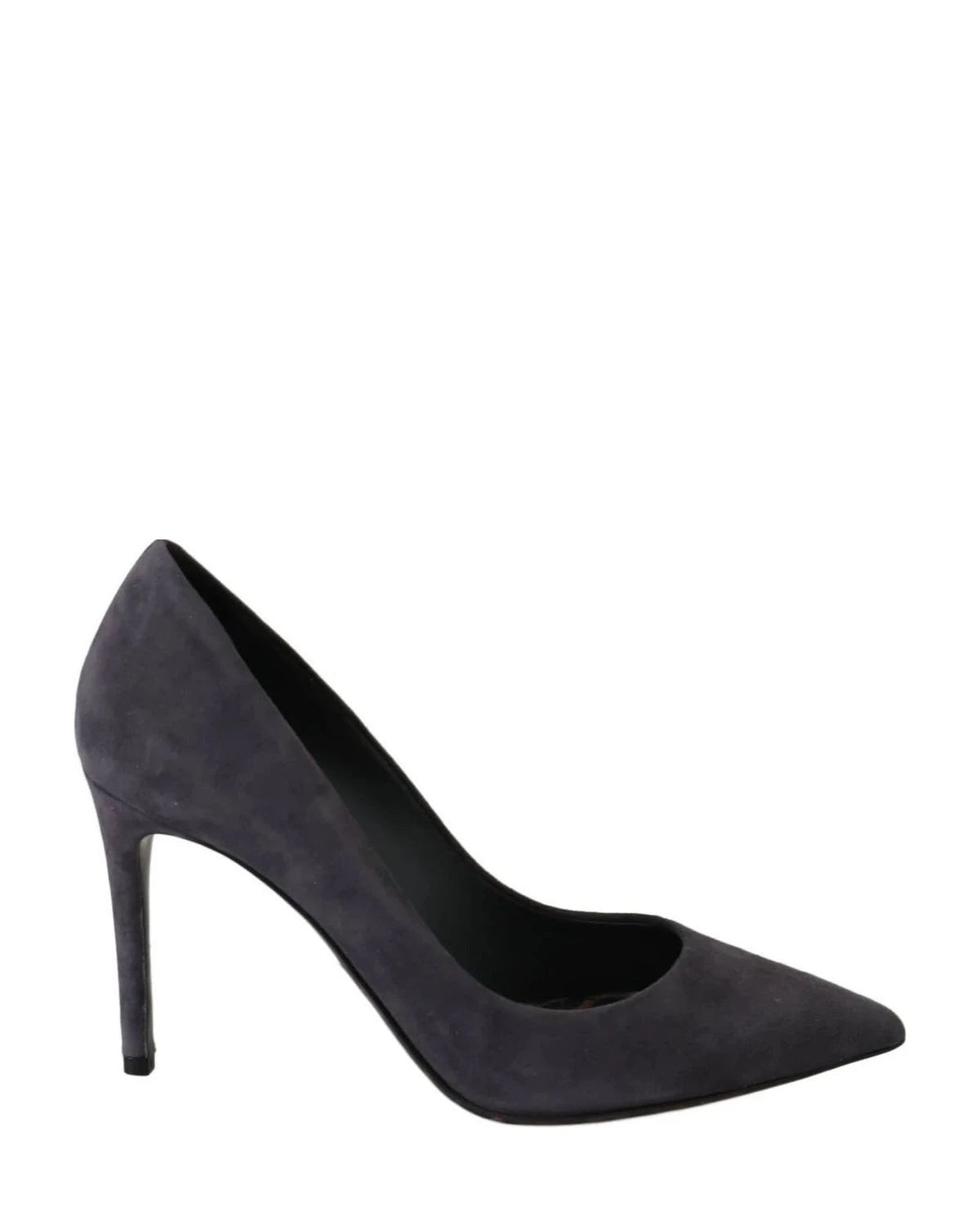 Dolce & Gabbana Gray Suede Leather Stiletto Shoes Heels Heels