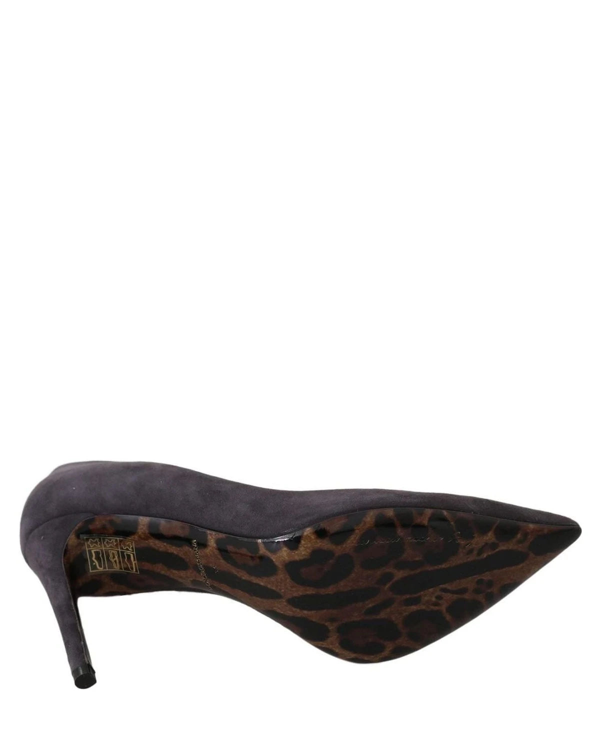 Dolce & Gabbana Gray Suede Leather Stiletto Shoes Heels Heels