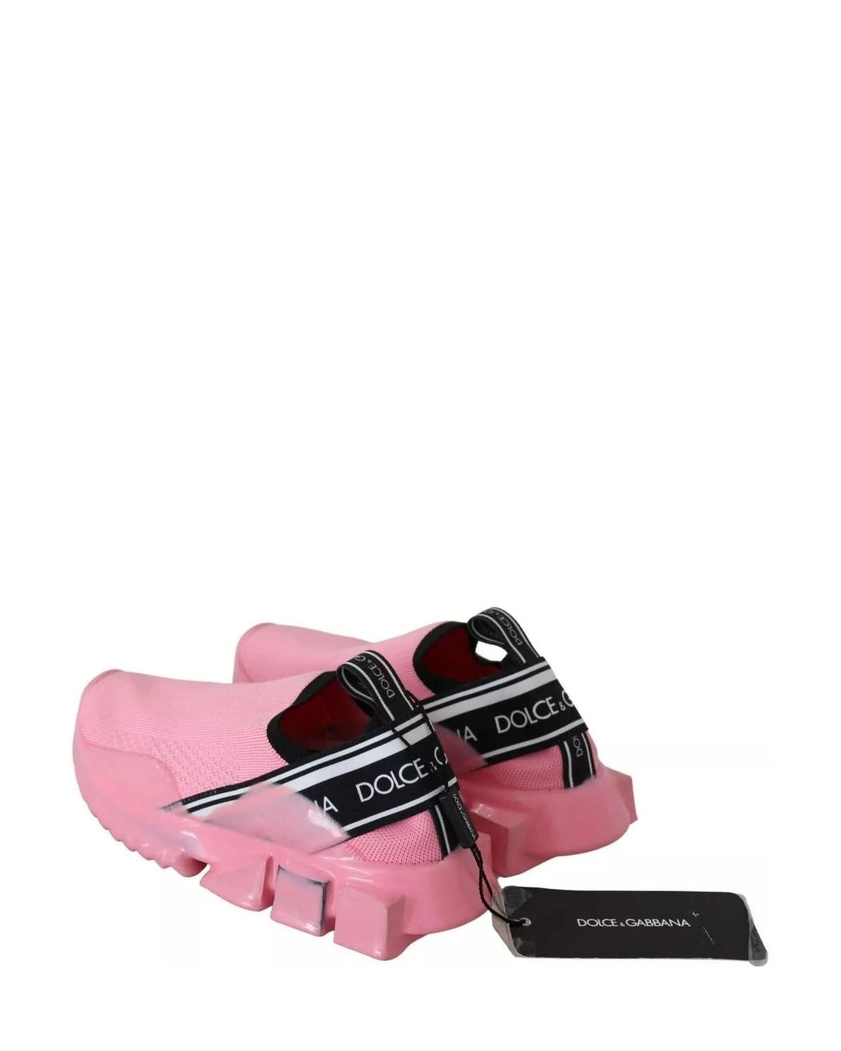 Dolce & Gabbana Pink Low Top Sorrento Sneakers Slip On Casual Shoes Sneakers