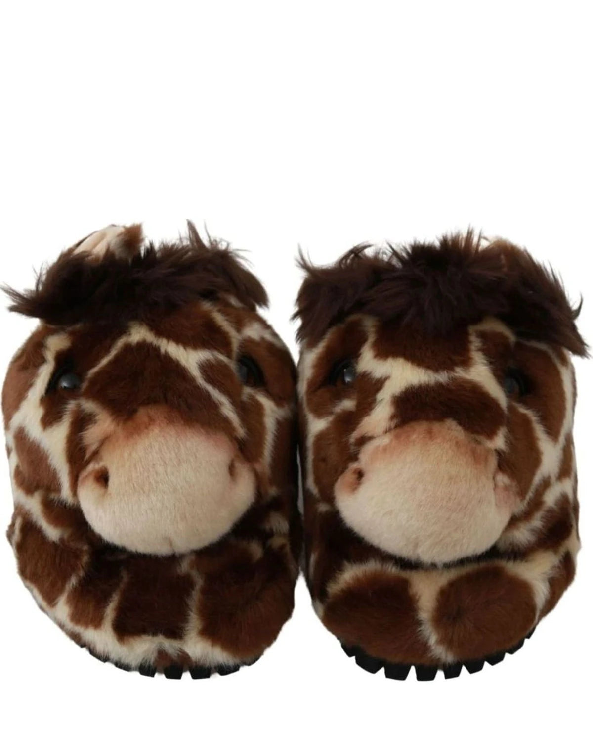 Dolce & Gabbana Brown Giraffe Slippers Flats Sandals Shoes Flats