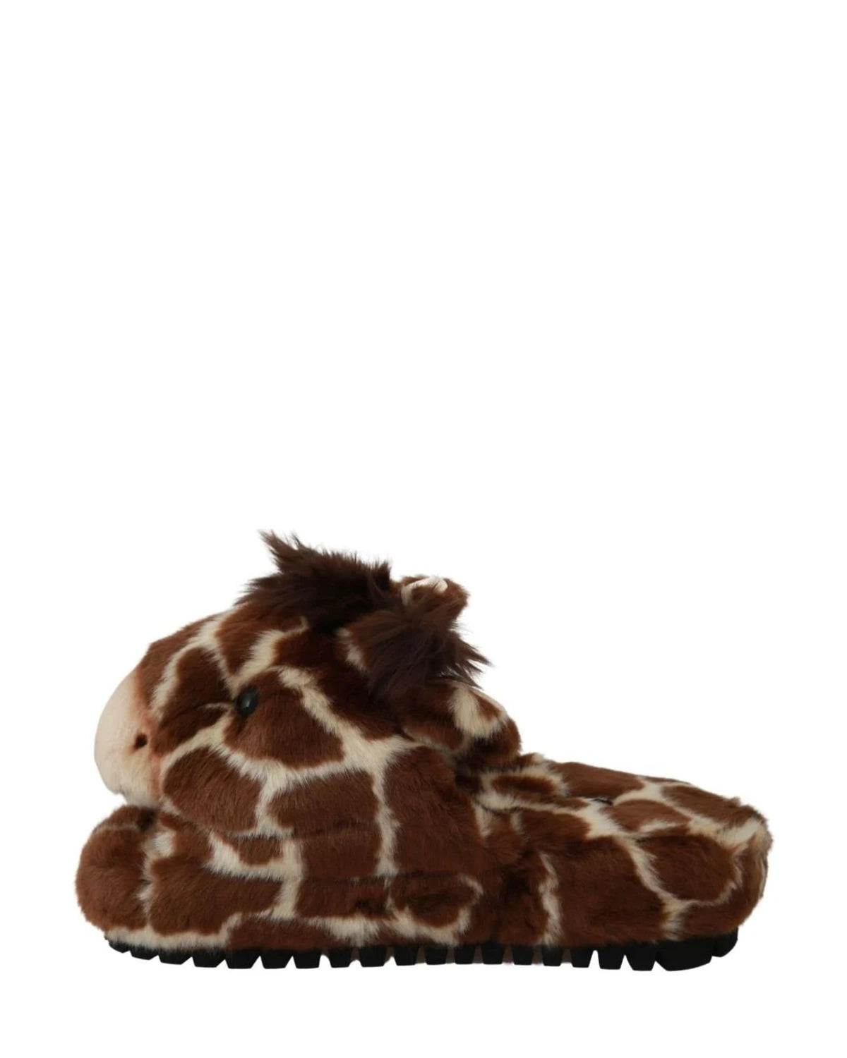 Dolce & Gabbana Brown Giraffe Slippers Flats Sandals Shoes Flats