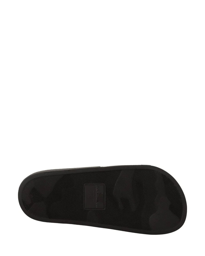 Dolce & Gabbana Black Leather Slides Sandals Sandals