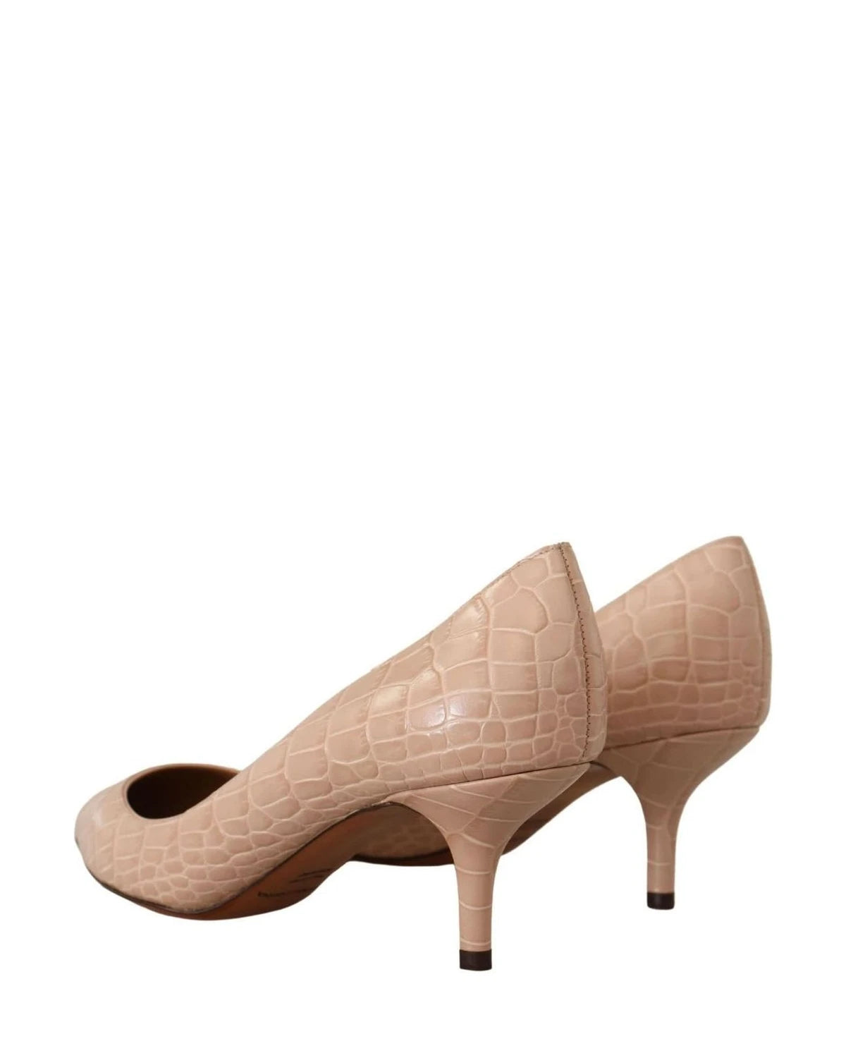 Dolce & Gabbana Beige Leather Pointed Heels Heels