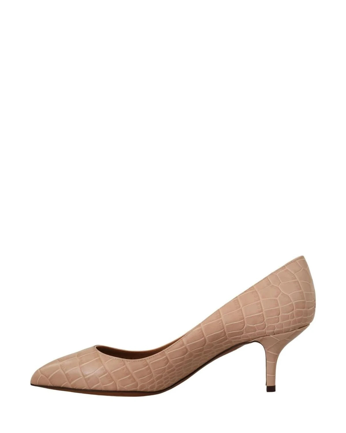 Dolce & Gabbana Beige Leather Pointed Heels Heels