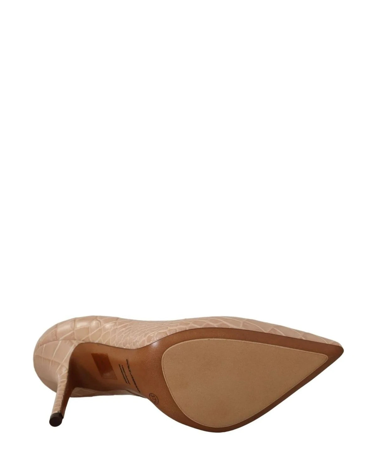 Dolce & Gabbana Beige Leather Bellucci Heels Heels