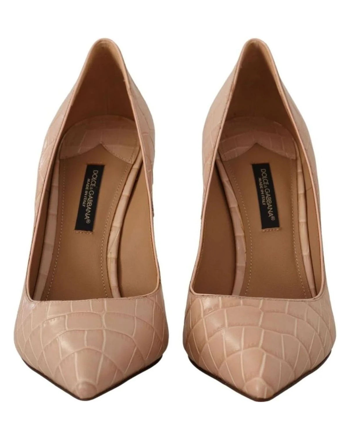 Dolce & Gabbana Beige Leather Bellucci Heels Heels