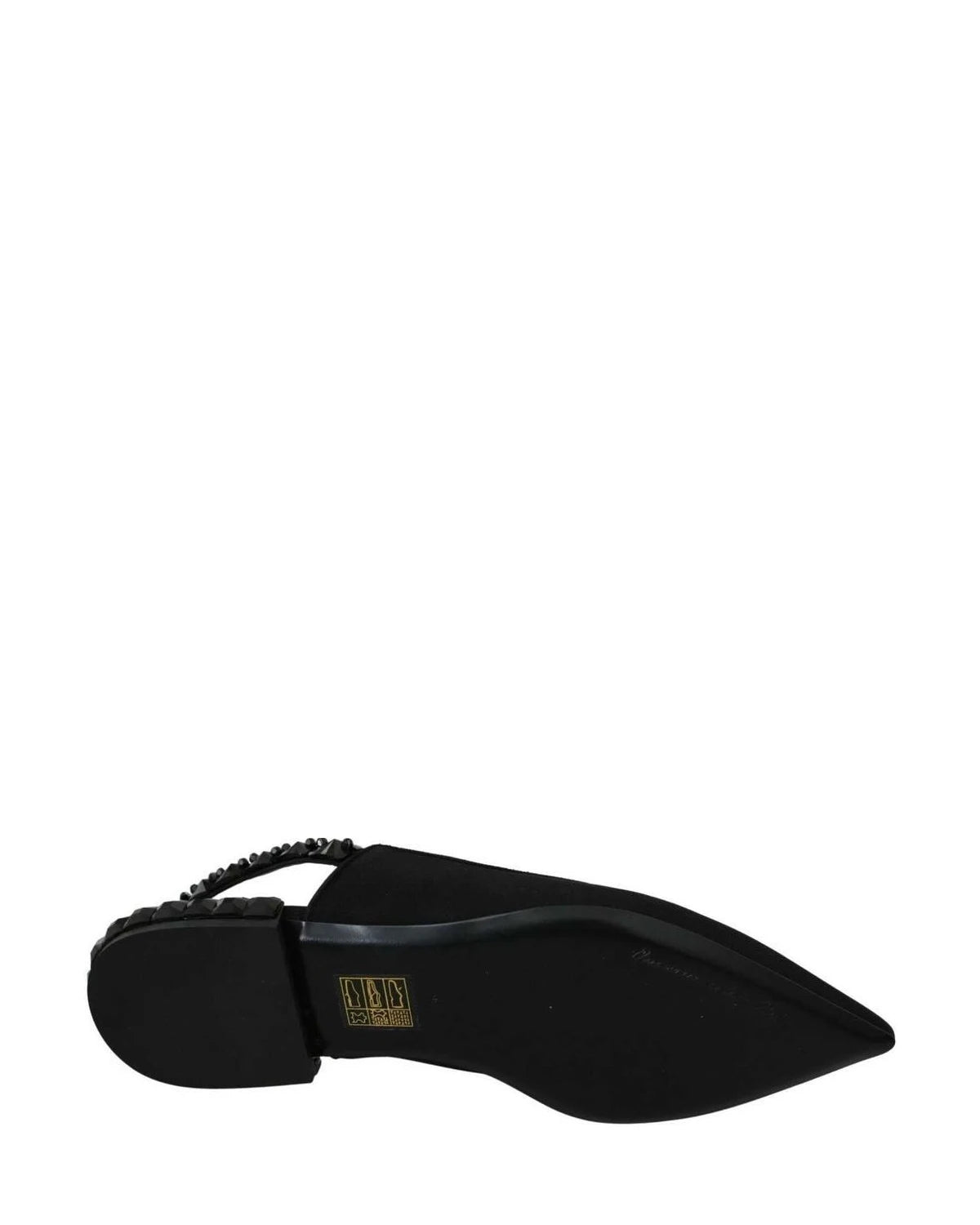 Dolce & Gabbana Black Flats Slingback Charmeuse Shoes Flats