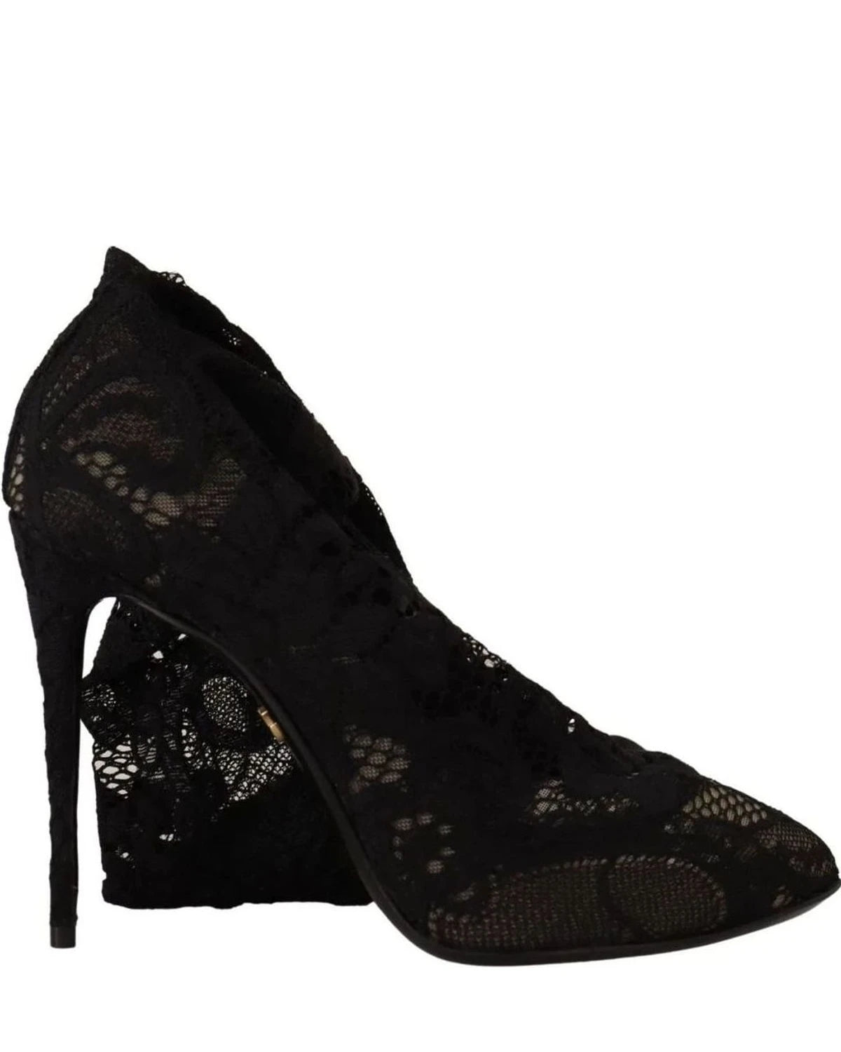 Dolce & Gabbana Black Lace Stretch Socks Taormina Boots Boots