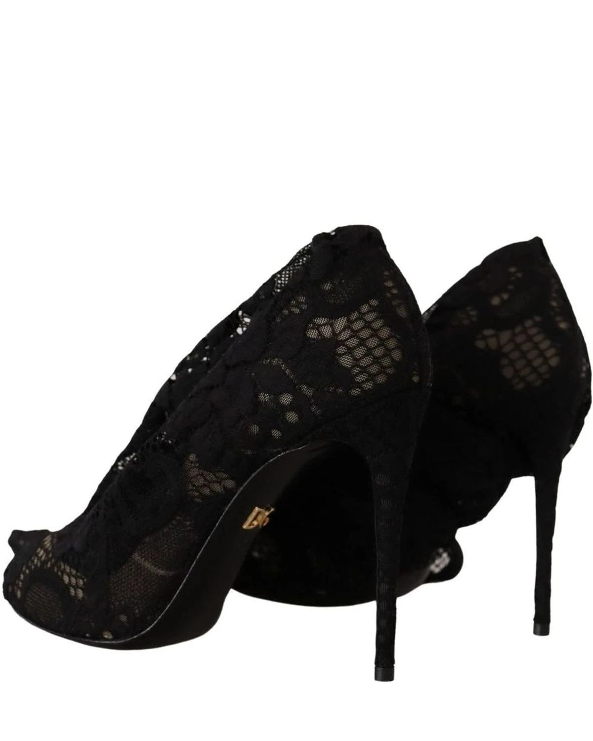 Dolce & Gabbana Black Lace Stretch Socks Taormina Boots Boots