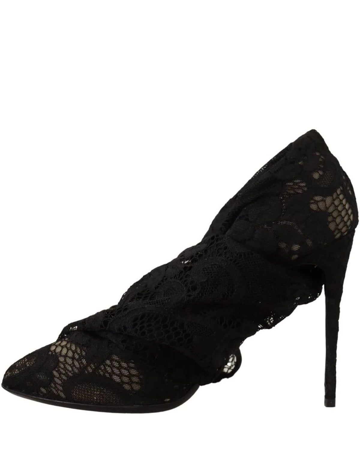 Dolce & Gabbana Black Lace Stretch Socks Taormina Boots Boots