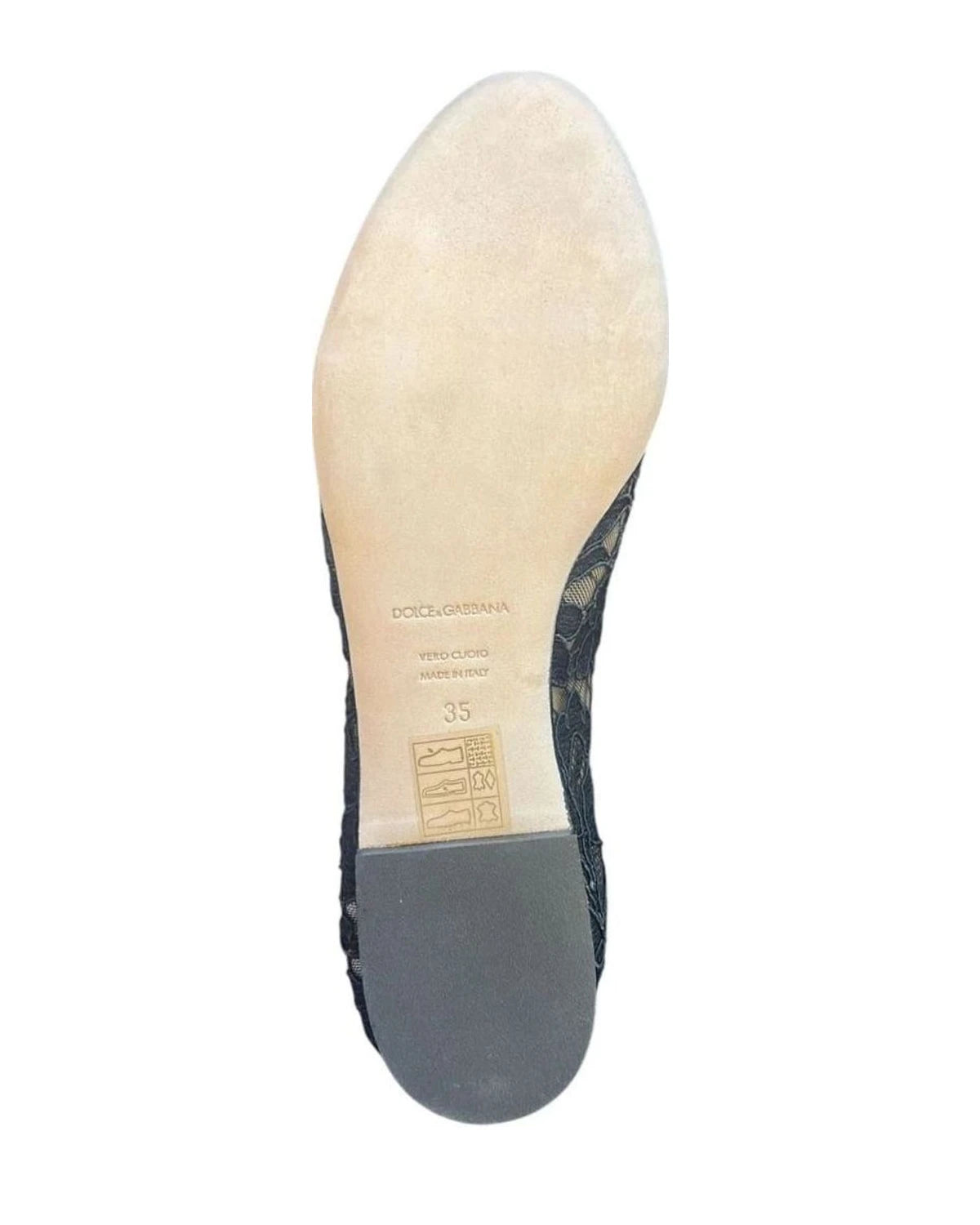 Dolce & Gabbana Black Lace Crystal Ballet Flats Loafer Shoes Flats