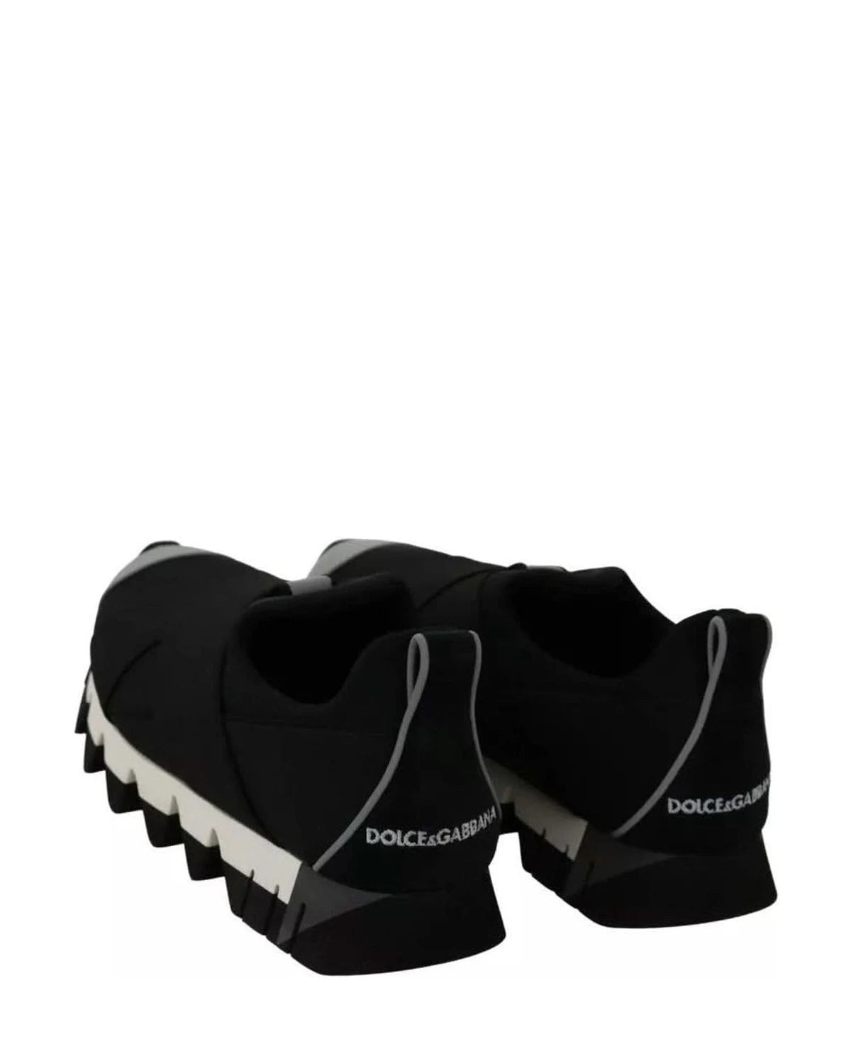 Dolce & Gabbana Black Shark Neoprene Stretch Sneakers Shoes Sneakers
