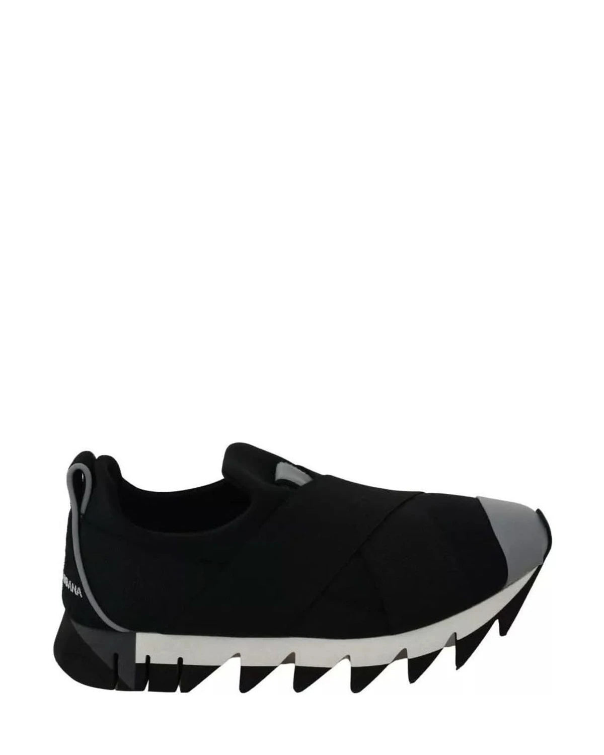 Dolce & Gabbana Black Shark Neoprene Stretch Sneakers Shoes Sneakers