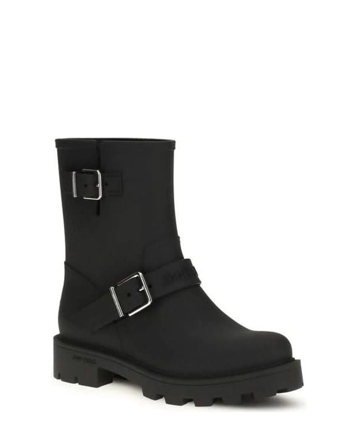 Jimmy Choo Black Polyurethane Rain Boots Boots