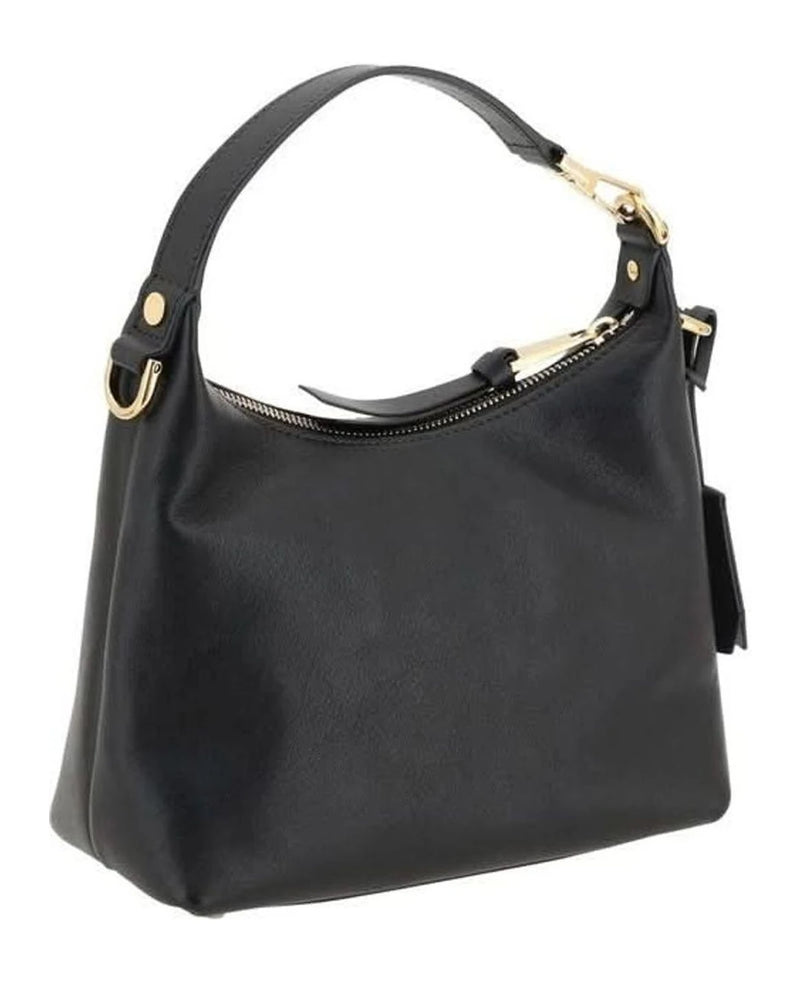 Versace Black Calf Leather Bos Taurus Handbag Hobo Bags