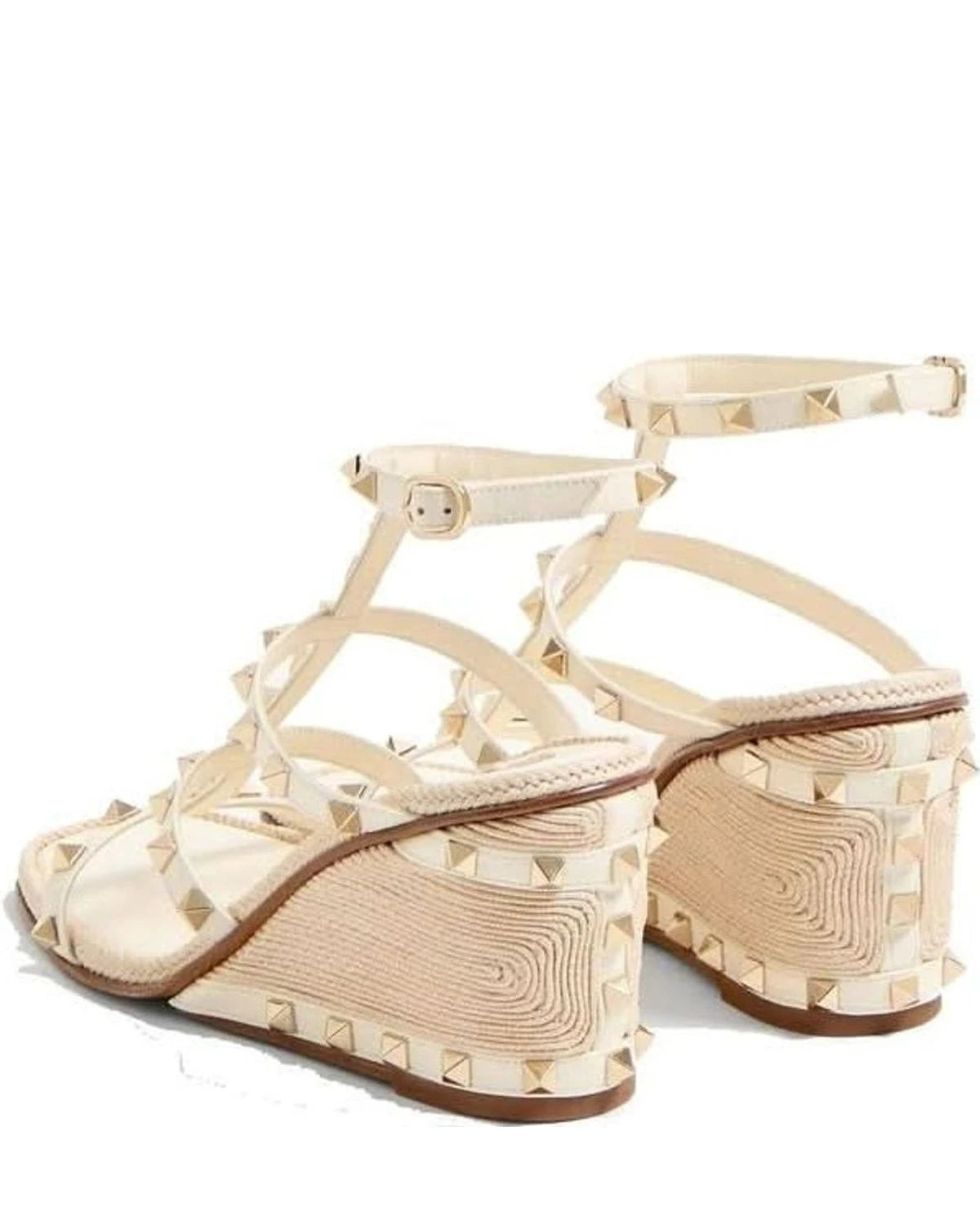 Valentino Garavani Calfskin Wedge Sandals Heels