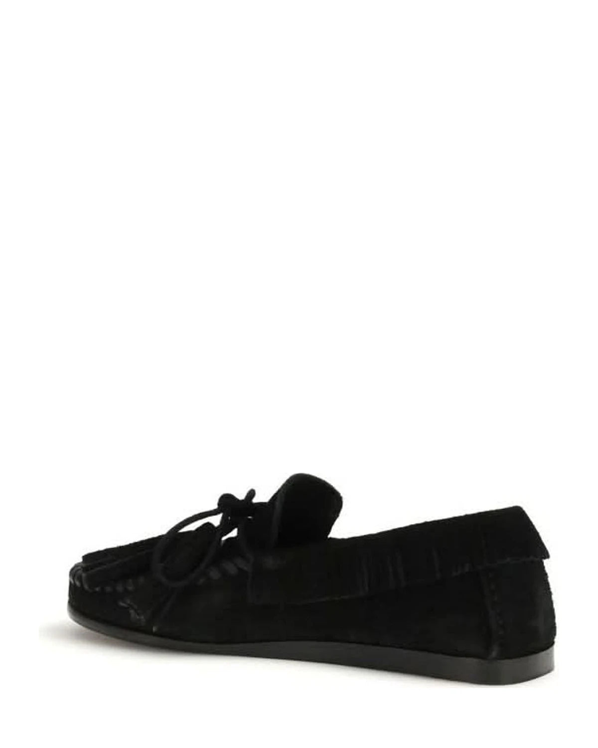 Isabel Marant Black Calf Leather Bos Taurus Slip On Loafers Flats