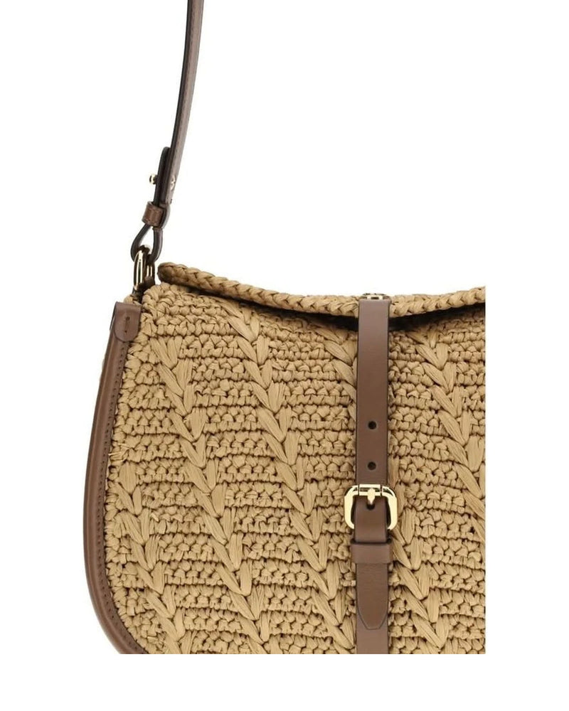 Etro Beige Raffia Shoulder Bag 