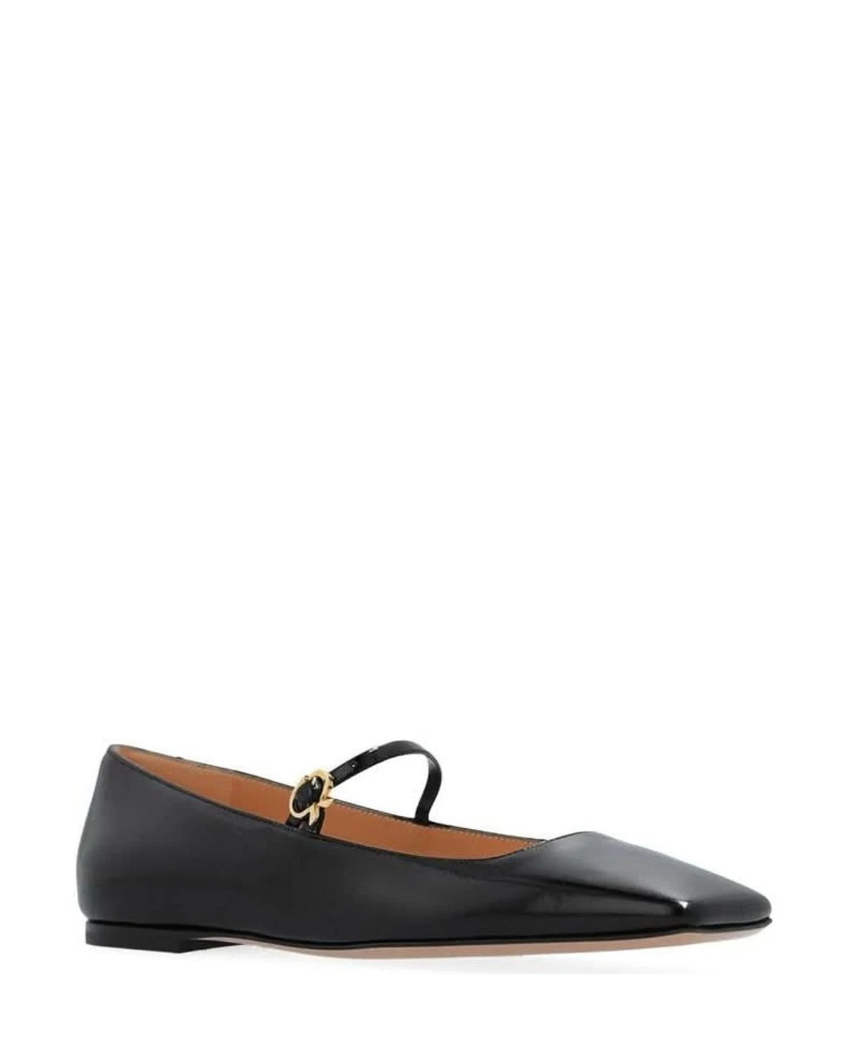 Gianvito Rossi Black Calfskin Ballet Flats 